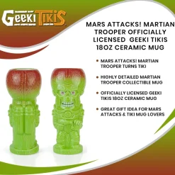Geeki Tikis Mars Attacks! Martian Trooper Ceramic Mug | Holds 18 Ounces