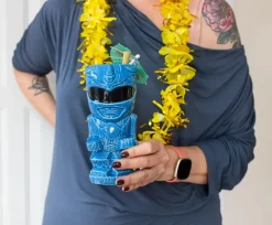 Geeki Tikis Power Rangers Blue Ranger Ceramic Mug | Holds 16 Ounces