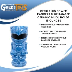 Geeki Tikis Power Rangers Blue Ranger Ceramic Mug | Holds 16 Ounces
