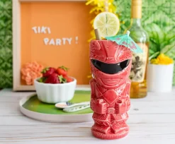 Geeki Tikis Power Rangers Red Ranger Ceramic Mug | Holds 16 Ounces
