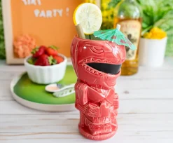 Geeki Tikis Power Rangers Red Ranger Ceramic Mug | Holds 16 Ounces