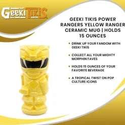 Geeki Tikis Power Rangers Yellow Ranger Ceramic Mug | Holds 15 Ounces