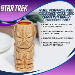 Geeki Tikis Star Trek: The Next Generation Lt. Worf Ceramic Mug | 14 Ounces