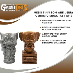 Geeki Tikis Tom and Jerry Ceramic Mugs | Set of 2