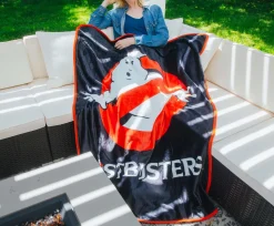 Ghostbusters Logo Raschel Throw Blanket | 45 x 60 Inches