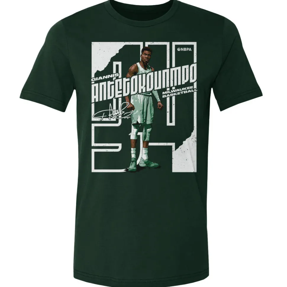 Giannis Antetokounmpo Stare Stretch WHT