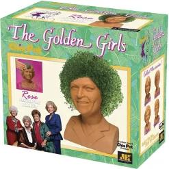 Golden Girls Chia Pet Rose Decorative Pottery Planter