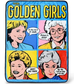 Golden Girls Pop-Art Throw Blanket | Golden Girls Quotes | 60 x 45 Inches