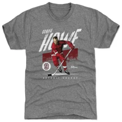 Gordie Howe Detroit Grunge WHT