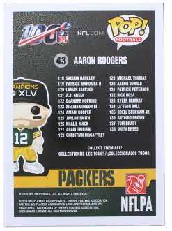 Green Bay Packers NFL Funko POP Vinyl Figure | Aaron Rogers SB Champions XLV