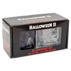Halloween II Michael Myers 9-Ounce Etched Rocks Glasses | Set of 2