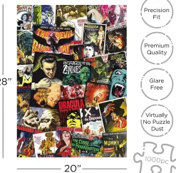 Hammer Classic Horror Movies Collage 1000 Piece Jigsaw Puzzle