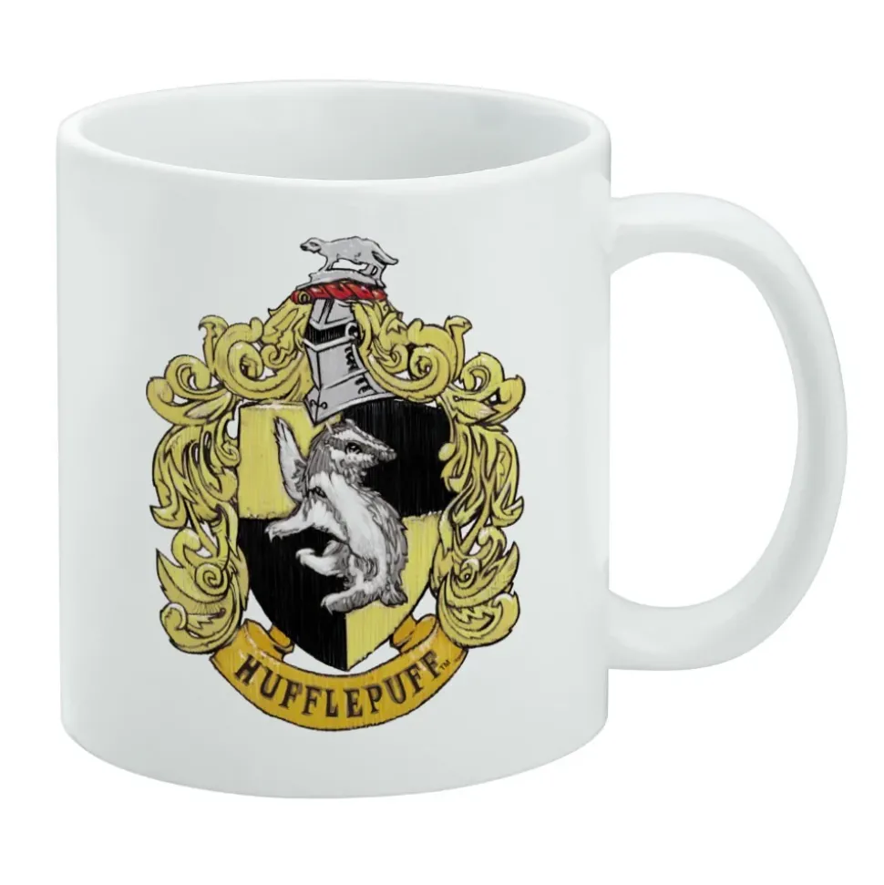 Harry Potter - Painted Hufflepuff Crest Mug