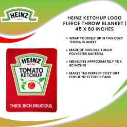 Heinz Ketchup Logo Fleece Throw Blanket | 45 x 60 Inches