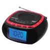Jensen Digital AM/FM Weather Band Alarm Clock Radio with NOAA Weather Alert and LED Alert Indicator Ring