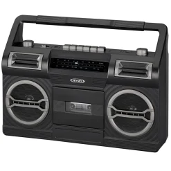 Jensen Portable AM/FM Radio with Cassette Player/Recorder and Built-in Speakers