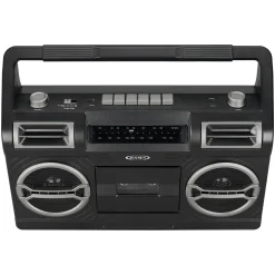 Jensen Portable AM/FM Radio with Cassette Player/Recorder and Built-in Speakers