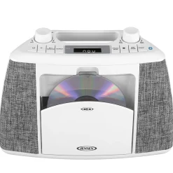 Jensen Portable Bluetooth CD Music System (White)