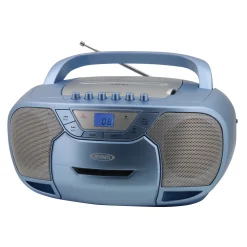 Jensen Portable Bluetooth Stereo MP3 Compact Disc Cassette Player/Recorder with AM/FM Radio