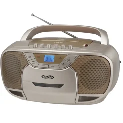 Jensen Portable Bluetooth Stereo MP3 Compact Disc Cassette Player/Recorder with AM/FM Radio