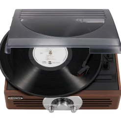 Jensen 3-Speed Stereo Turntable with Pitch Control and AM/FM Stereo Radio