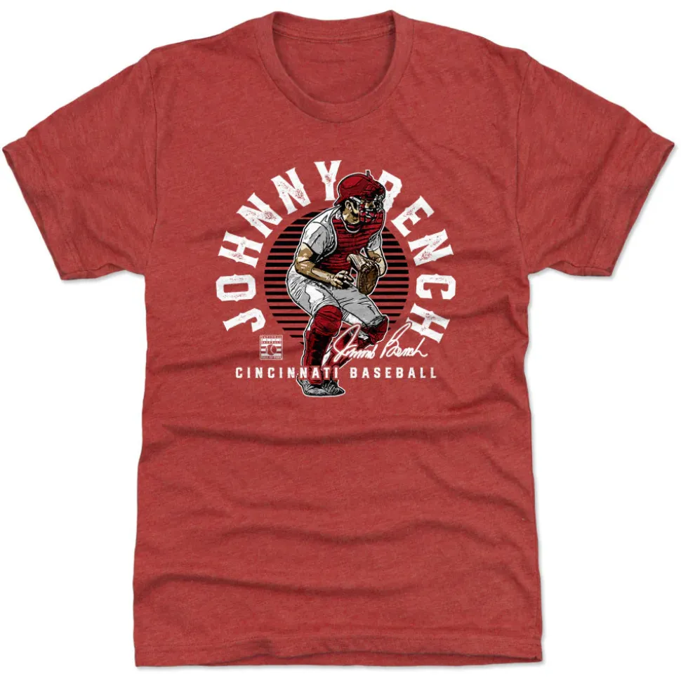 Johnny Bench Emblem K WHT