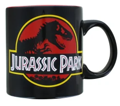 Jurassic Park Logo Black Ceramic Mug | Holds 20 Ounces