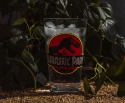 Jurassic Park Logo Pint Glass | Holds 16 Ounces