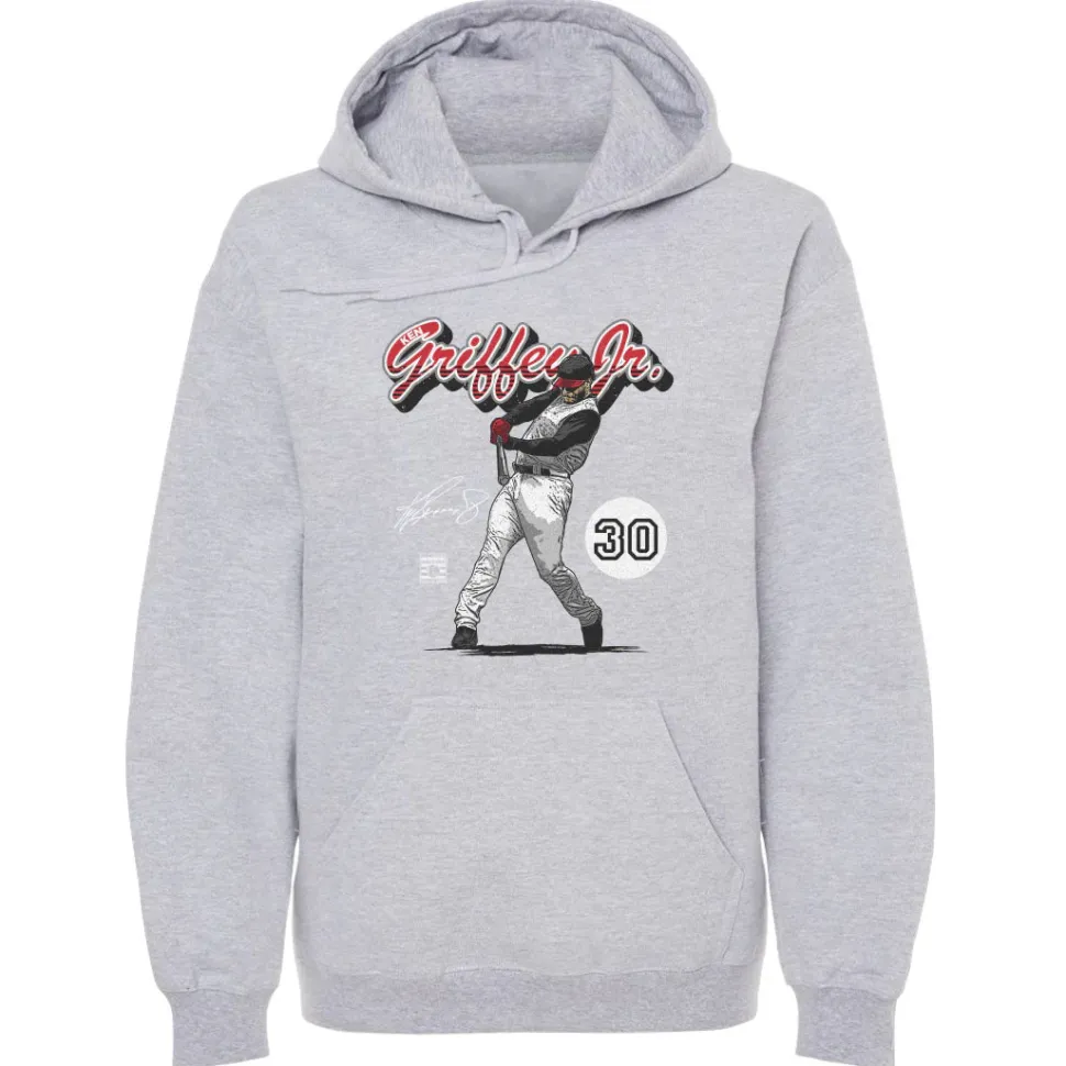 Ken Griffey Jr. Cincinnati Retro Script WHT