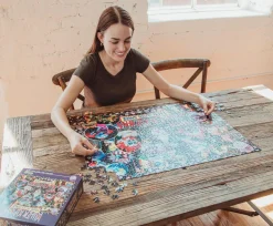 Killer Klowns From Outer Space Kollage B 1000-Piece Jigsaw Puzzle For Adults | 28 x 20 Inches