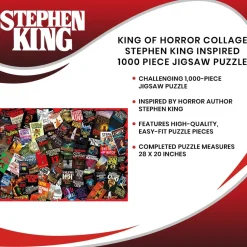 King of Horror Collage Stephen King Inspired 1000 Piece Jigsaw Puzzle