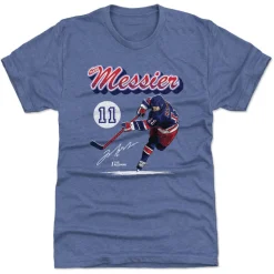 Mark Messier New York R Retro Script WHT