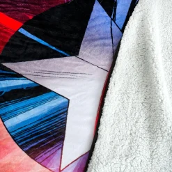 Marvel Captain America Shield Oversized Fleece Sherpa Throw Blanket | 72 Inches