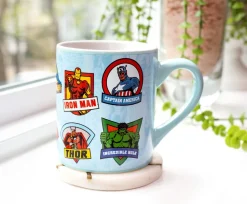 Marvel Comics Character Badges Ceramic Mug | Holds 14 Ounces