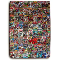 Marvel Comics Oversized Fleece Sherpa Throw Blanket | 54 x 72 Inches