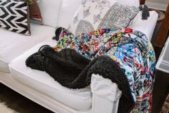 Marvel Comics Oversized Fleece Sherpa Throw Blanket | 54 x 72 Inches