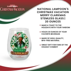 National Lampoon's Christmas Vacation Merry Clarkmas Stemless Glass | 20 Ounces