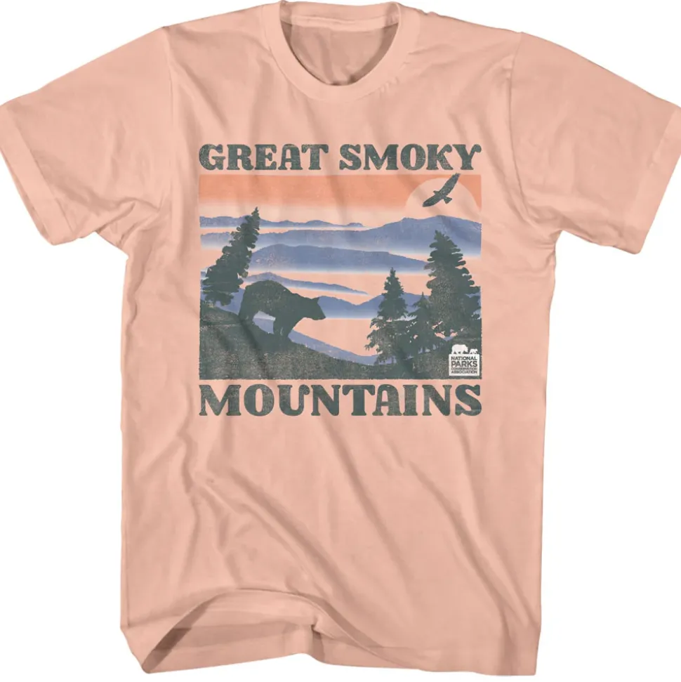 National Parks - Great Smoky Mountains Bear & Mountains (Pink)