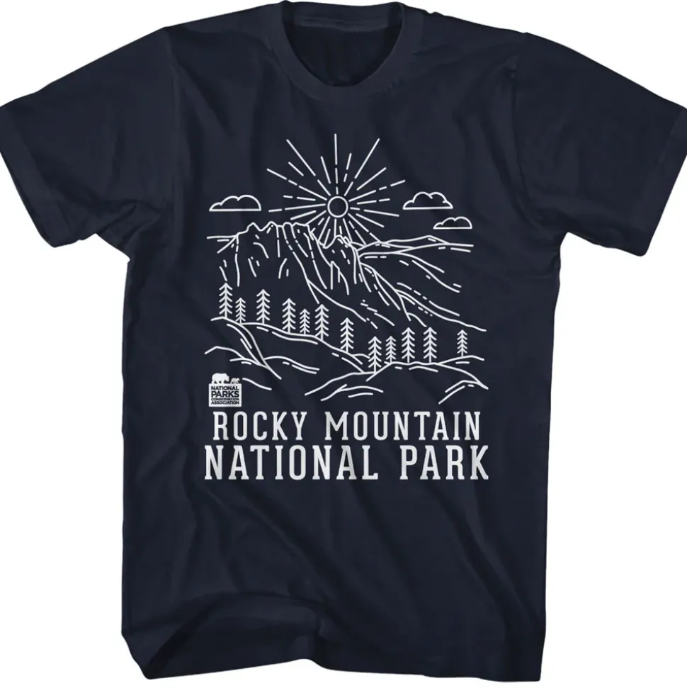 National Parks - Rocky Mountain Line Art