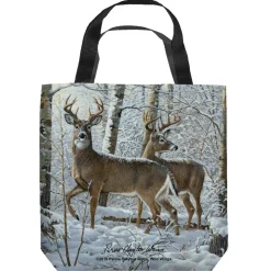 Nature Scenes - Snowy Deer Tote Bag