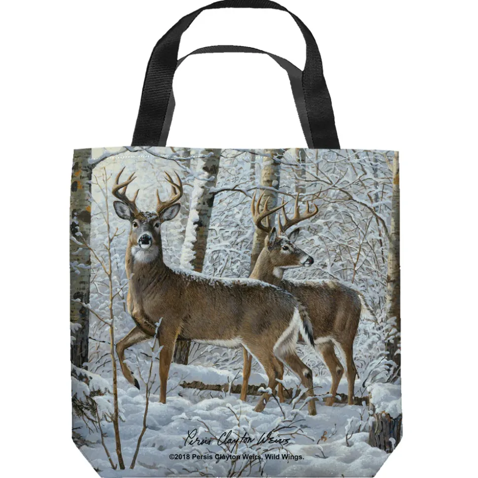 Nature Scenes - Snowy Deer Tote Bag
