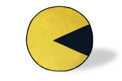 Pac-Man Video Game Character Large Round Fleece Throw Blanket | 60-Inch Diameter