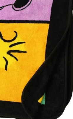 Peanuts Multicolor Character Grid Fleece Throw Blanket | 45 x 60 Inches