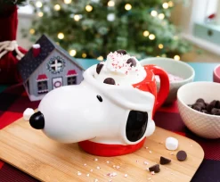 Peanuts Snoopy Christmas 3D Sculpted Ceramic Mug | Holds 20 Ounces