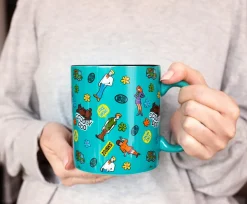 Scooby-Doo Sticker Pattern Ceramic Mug | Holds 20 Ounces