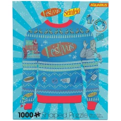 Seinfeld Festivus Ugly Christmas Sweater Shaped 1000 Piece Jigsaw Puzzle