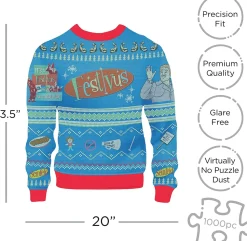 Seinfeld Festivus Ugly Christmas Sweater Shaped 1000 Piece Jigsaw Puzzle