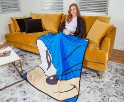 Sonic the Hedgehog Face Fleece Throw Blanket | 45 x 60 Inches