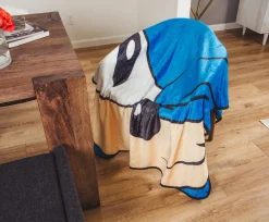 Sonic the Hedgehog Face Fleece Throw Blanket | 45 x 60 Inches