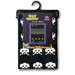 Space Invaders Plush Lightweight Throw Blanket | 60 x 45 Inches